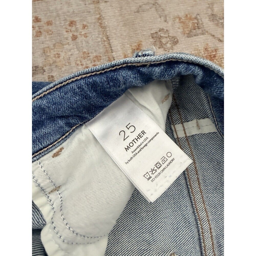 Mother The Hustler Roller High On The Hog Wide Leg Denim Jeans Size 25 - Picture 4 of 10